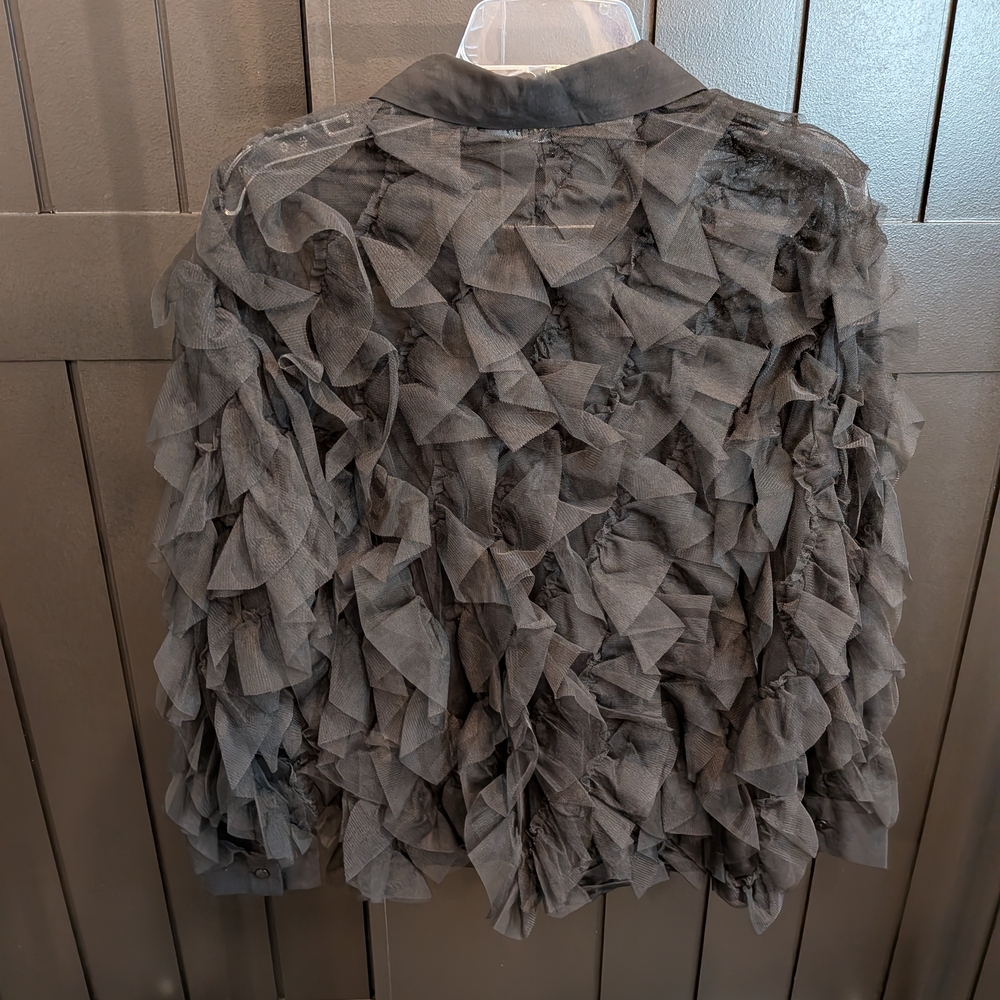 Insight Black Ruffled Blouse - Picture 4 of 4